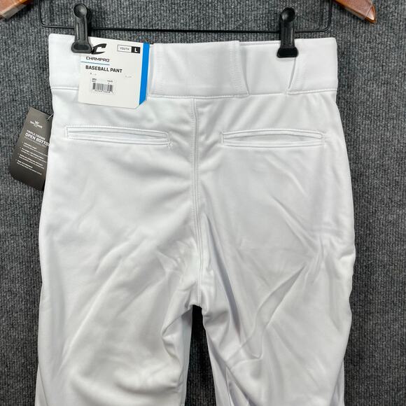 Champro Triple Crown Open Bottom Baseball Pants Youth Large White NWT 27-29" - Picture 8 of 11